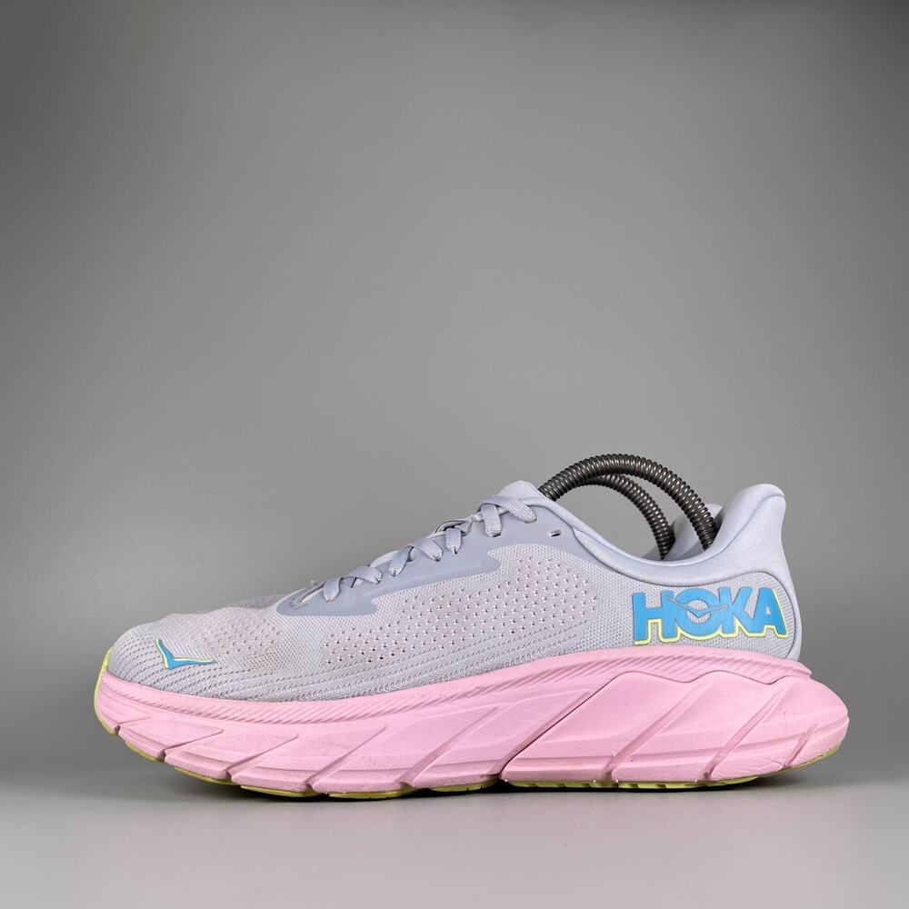 Hoka One One Arahi 7 Women's 9.5 D Gull Pink Twilight Running Shoes Athletic GUC